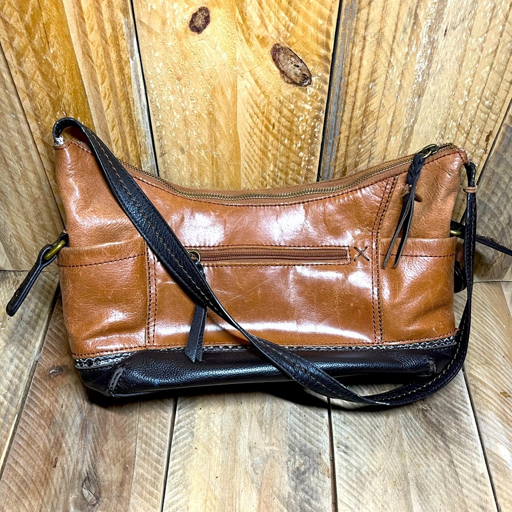 The Sak Kendra Glazed Two-Toned Hobo Bag Purse leather